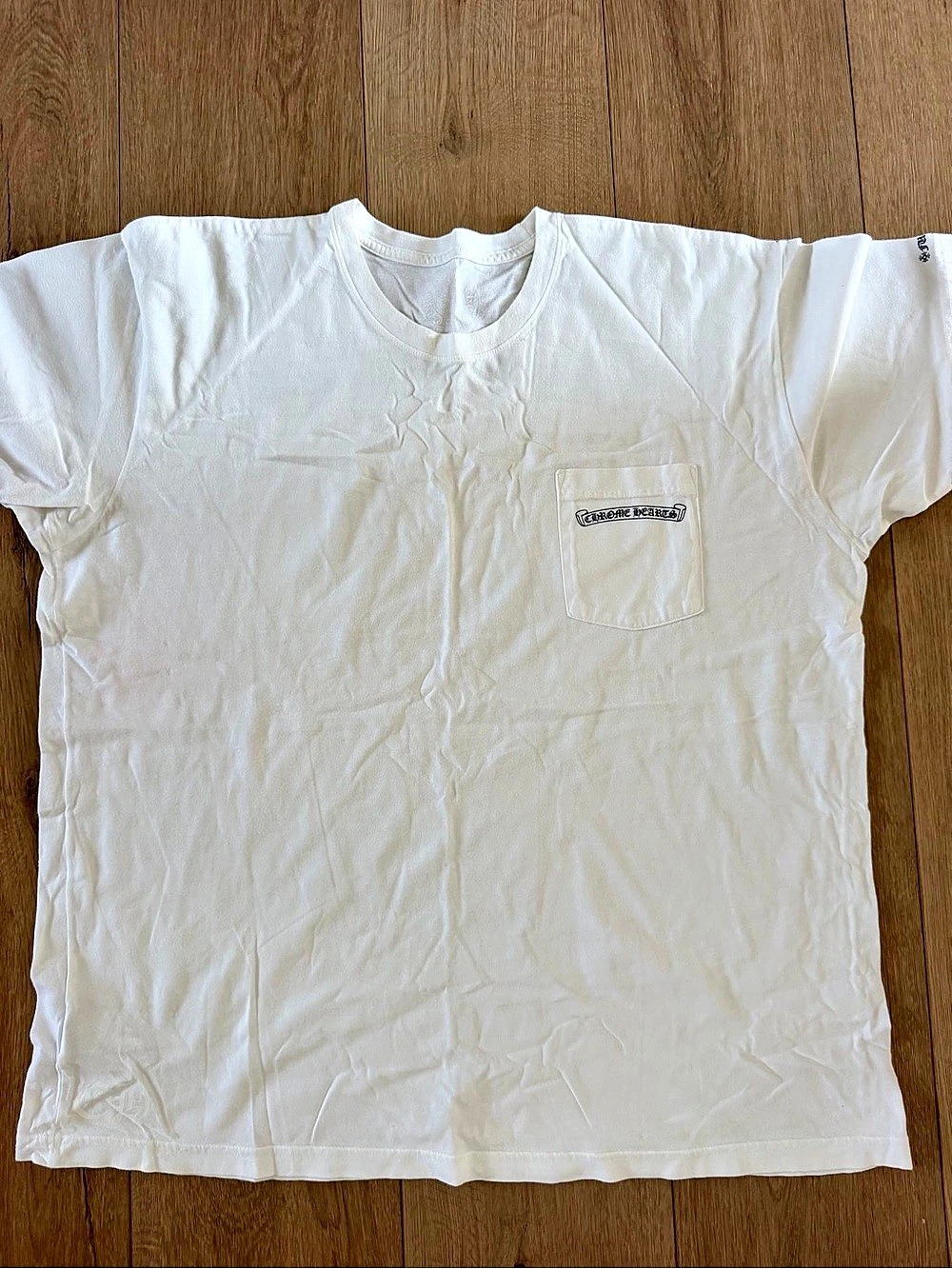 Chrome Hearts Scroll Logo Pocket T-Shirt White